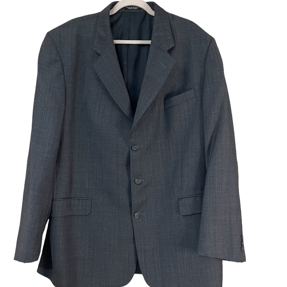 OLEG CASSINI Mens Sport Coat 40R Wool Cashmere Blazer Jacket Gray